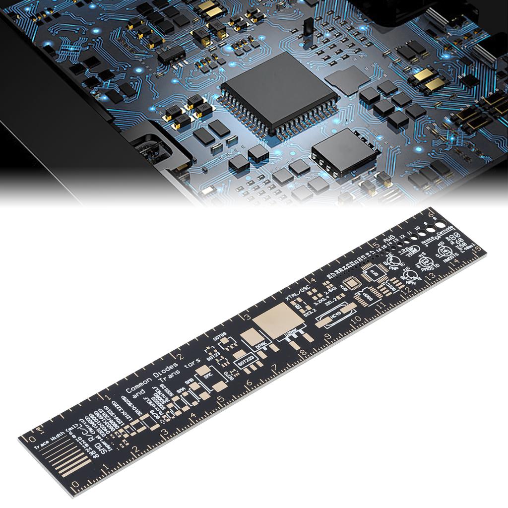 4pcs 150-300mm PCB Ruler Set Straight Edge Heavy Duty Electronic Technician Engineering Drafting Professional