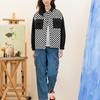 Vans Comfortable Fashionable Personalized Warm Long Sleeve Shirt Women Shirts Black Checkered VN000NFAEC5