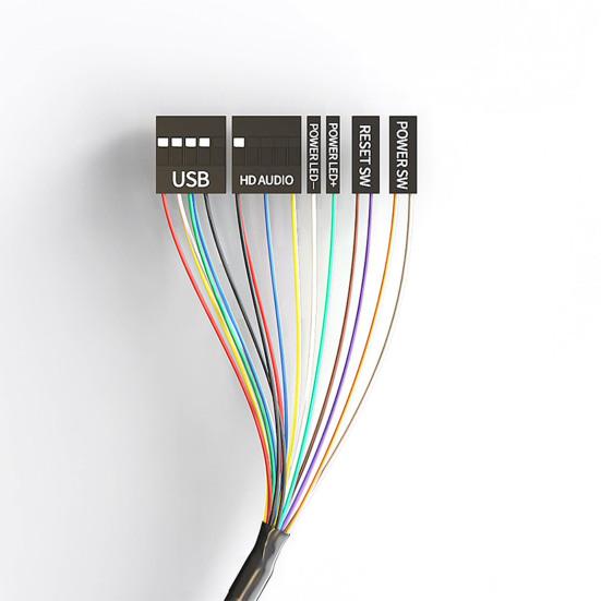 Desktop Switch Multi-function USB Audio Anti-theft Interface Dual Big Button Sensitive PC Reset