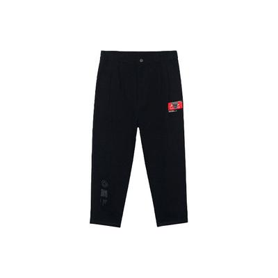 Wade Series Loose Straight-Leg Knit Sports Pants Men Bottoms Black AKXR431-1