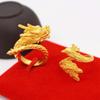 Vietnam Sa Gold Jewelry: Brass Gold-Plated Dragon & Phoenix Couple Ring