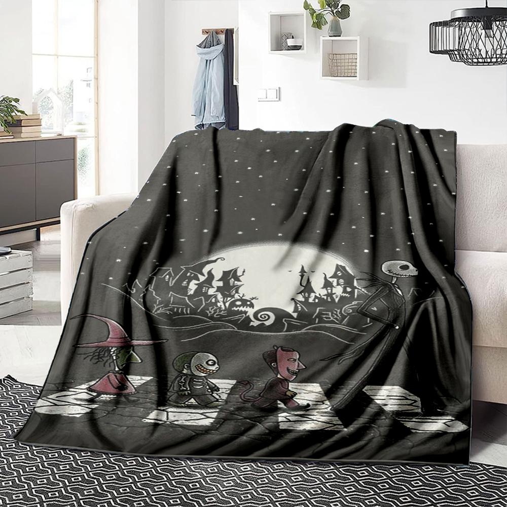 Nightmare Before Christmas Blanket Soft Throw Blanket For Home Bedroom Bed Sofa Travel Office Solid Christmas Blanket