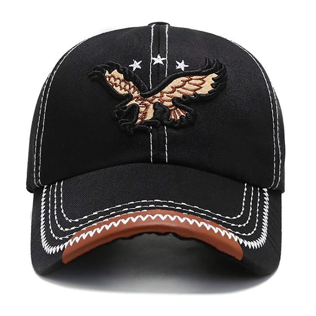 WHITE FANG Hat Cap Eagle Fashionable Casual Golf Sports Outdoor CA456 Men's (02 Navy)