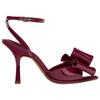 Zara Elegant Patent Leather Bow High Heel Sandals Women Sandals Red 12334510056