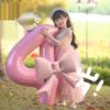 Pink Bow Number Balloon - First Birthday Decoration Props for Baby's Party Scene