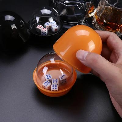 Egg Shaped Dice Cup Prevention Cheat for Bar KTV Restaurant Barbecue Shop Entertainment with 5pcs Dice Digital Dice Set