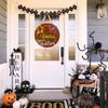 Halloween Witch Film Door Sign Front Door Wooden Hanging Sign for Halloween Home Outdoor Wall Decor