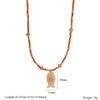 Cylinder Stone Bead Fish Pendant Necklace Colorful Choker Necklace Ocean Style Necklace  Summer