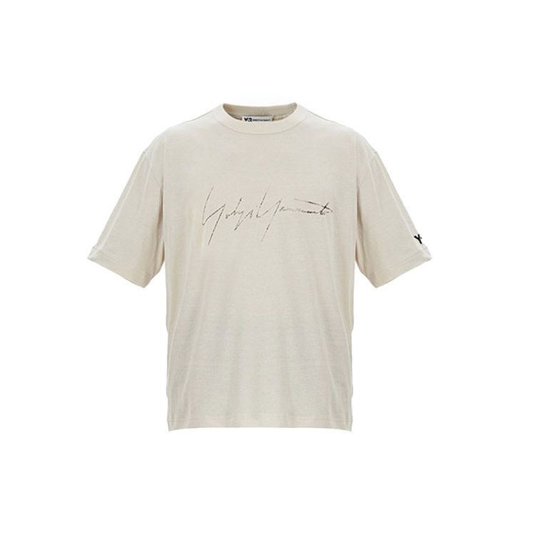 

Y-3 Distressed Art Font Logo Short Sleeve T-Shirt Men Tops Off-White FQ4115 L