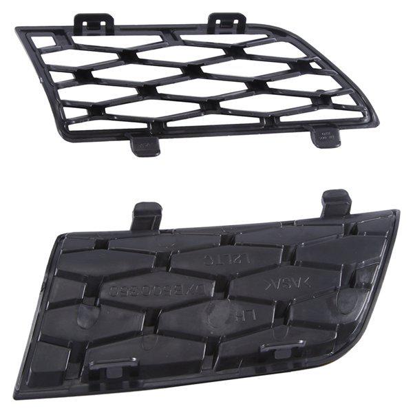 1 Pair Black ABS Car Front Bumper Side Vent Grille Covers (Left & Right).