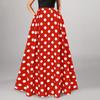 2025 Women's Retro Polka Dot Long Swing Skirt - European & American Style