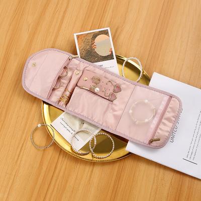 Foldable Jewellery Roll Convenient Jewellery Organiser Jewellery Bag Cosmetic Bag Jewellery Display Travel Home Folding Bag