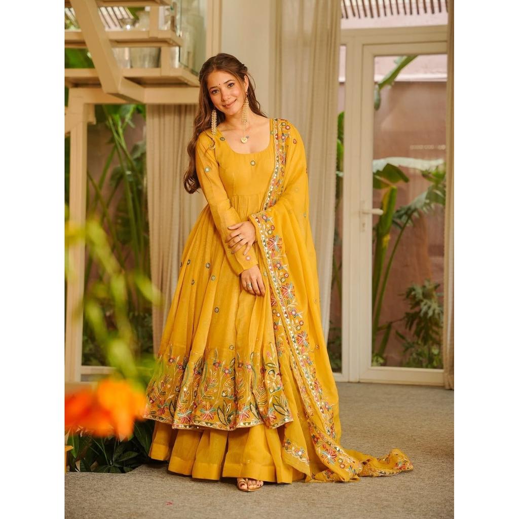 Indian Bollywood Anarkali Palazzo Suit Pakistani Wedding Wear Salwar Kameez
