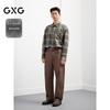 Veste chemise à carreaux manches longues pour homme GXG