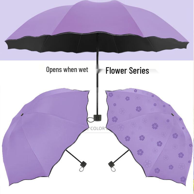 

DeRuiEn Magic Bloom Color-Changing 3-Fold Sun/Rain Umbrella