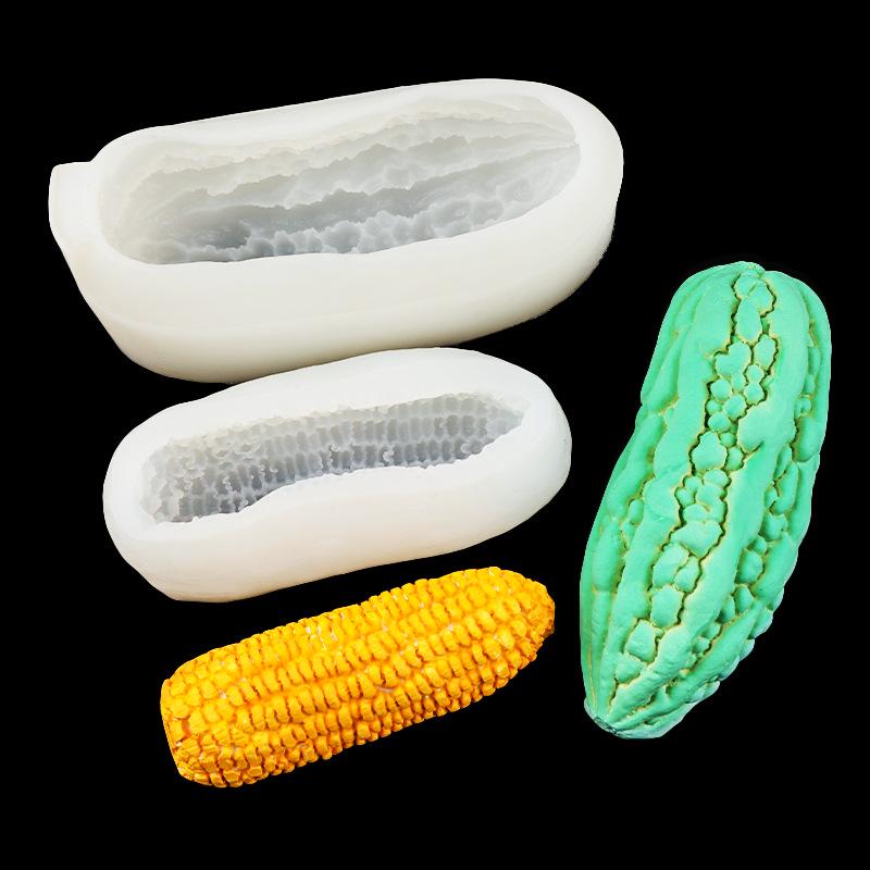 Large & Small Corn Bitter Gourd Epoxy Mousse Cake Mold for DIY Baking
