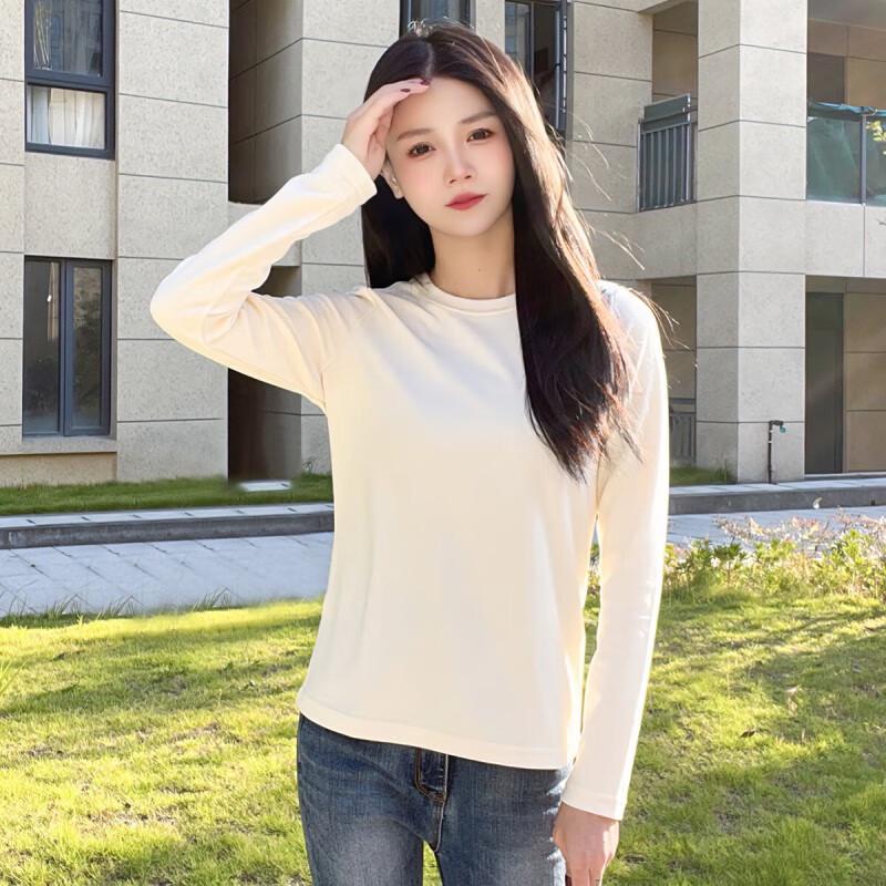 Tuoluzhe Women s Outdoor Casual Round Neck Long Sleeve T-Shirt S