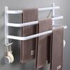 Weißer Space-Aluminium Mehrschichtiger Badezimmer-Handtuchhalter - Drei Stangen