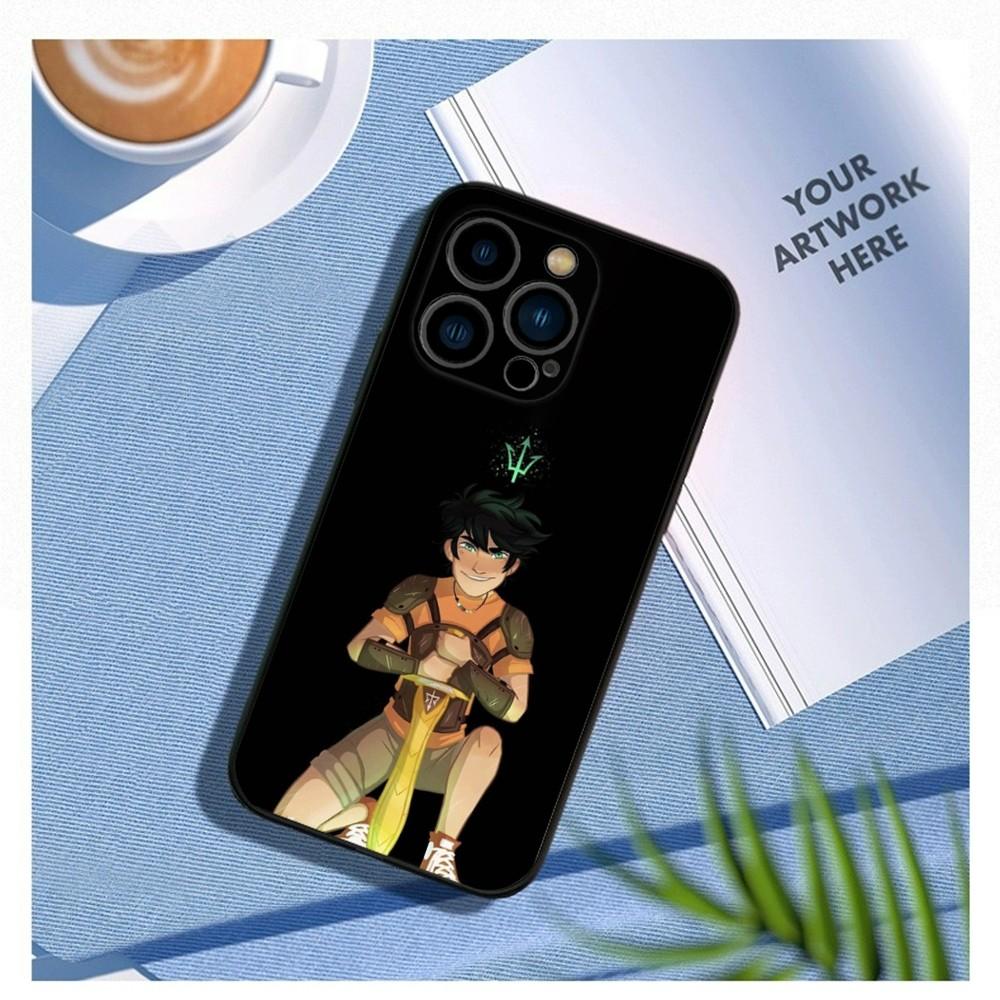 P-Percy J-Jackson Phone Case For iPhone15,14,13,12 Mini 11 Pro XR,X,XS,MAX 7,8 Plus Silicone Cover Soft Black