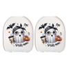 Halloween Ghosty Pumpkin Toilet Cover Stickers Waterproof Pumpkin Ghosty Toilet Lid Decals Halloween Bathroom Decors