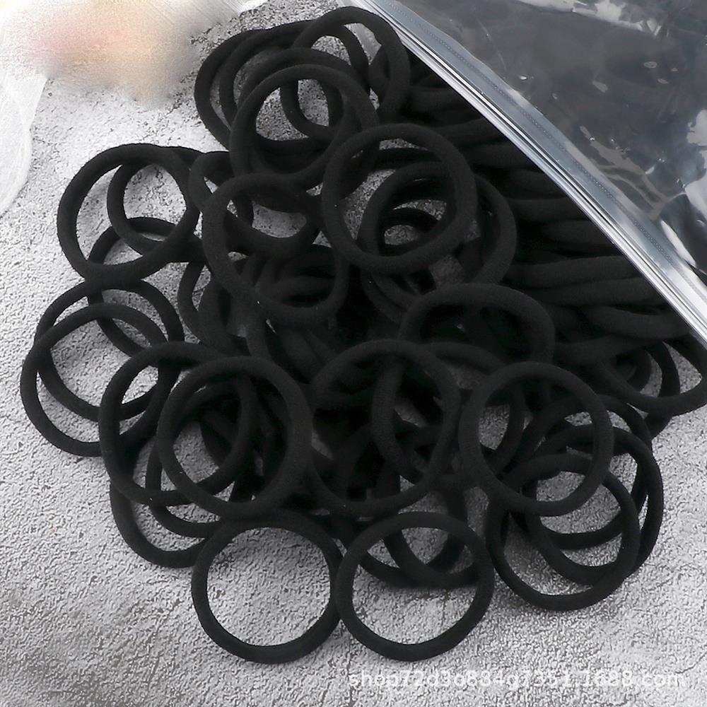 50 Pcs Seamless Hair Ties, 4cm Solid Color Elastic Hair Bands for Women Girls Ponytail