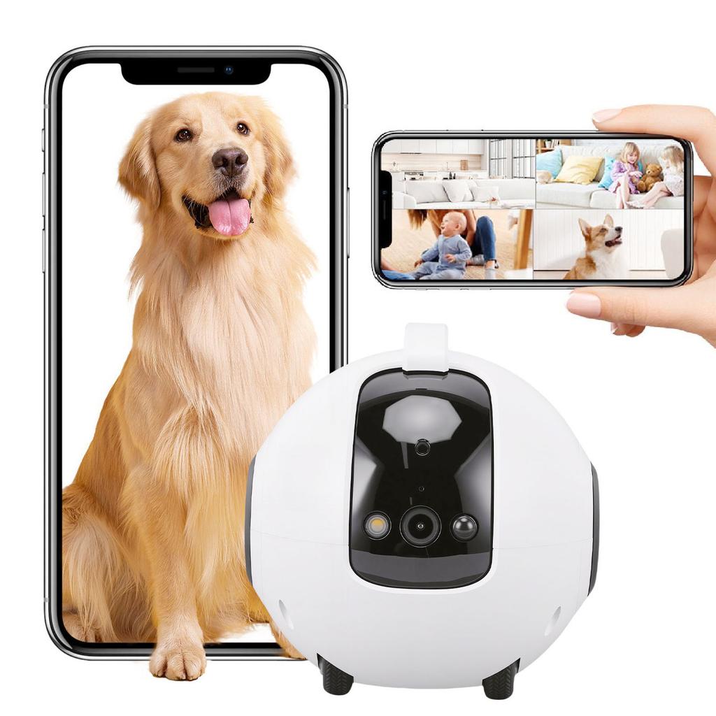 Home Camera Robot 2.5K Movable Pet Camera 4MP Indoor Security Camera Robot with Call 2 Way Talk Video Recording