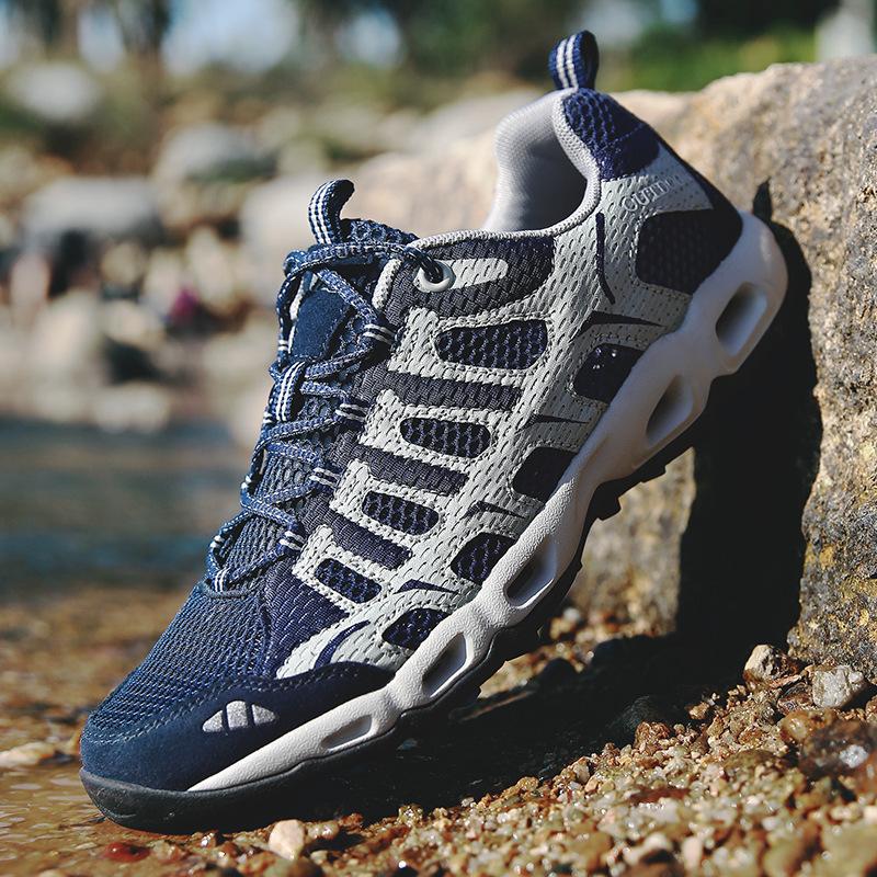 Creek shoes hollow breathable mesh shoes summer outdoor shoes lightweight non-slip hiking off-road sports shoes