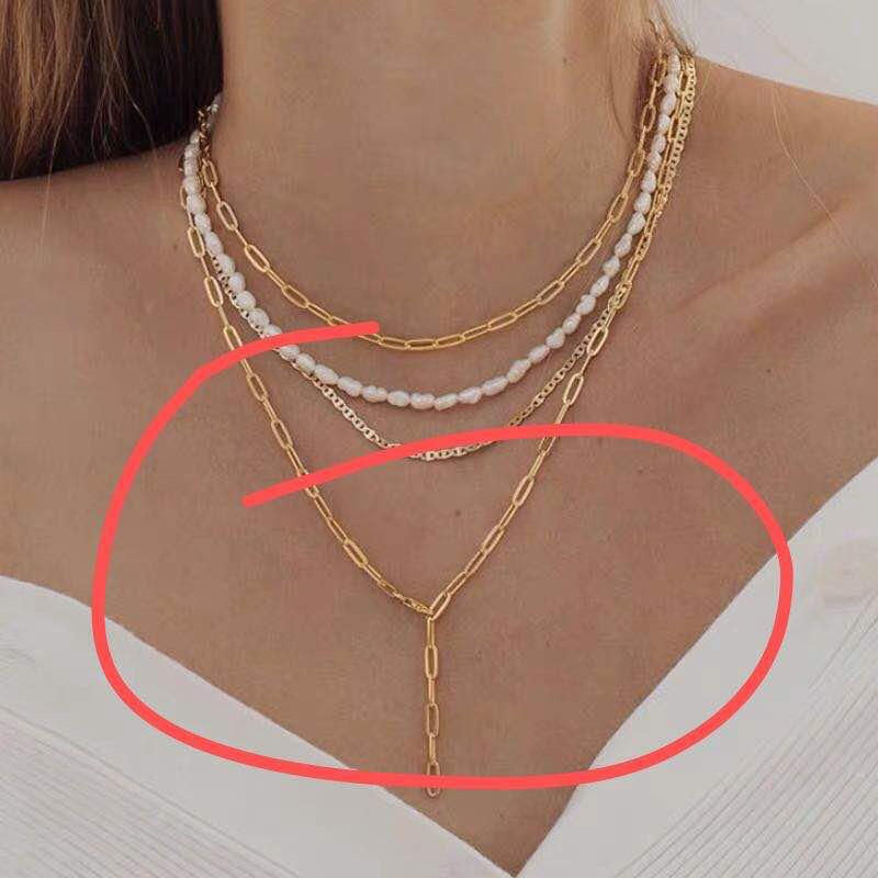 

Trendy Minimalist Metal Buckle Layered Belt & Heart Pendant Y-Chain Necklace for Women.