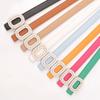 Women's PU Leather Belt Shiny Rhinestone Pearl Buckle Lightweight Waist Accessory for Jeans Daily Casual Wear