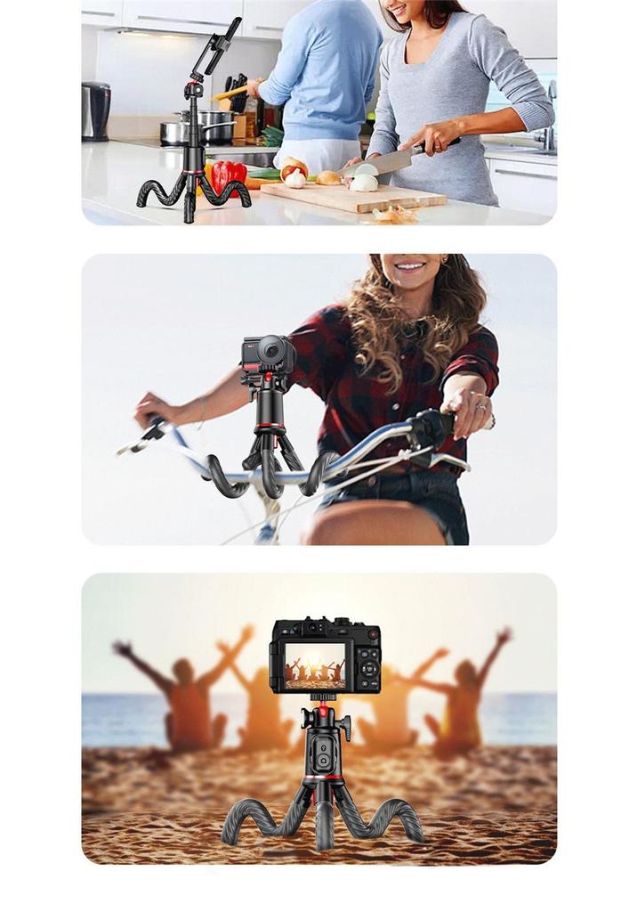 C03 Multi-Functional Octopus Tripod Selfie Stick for Phone and GoPro Cameras