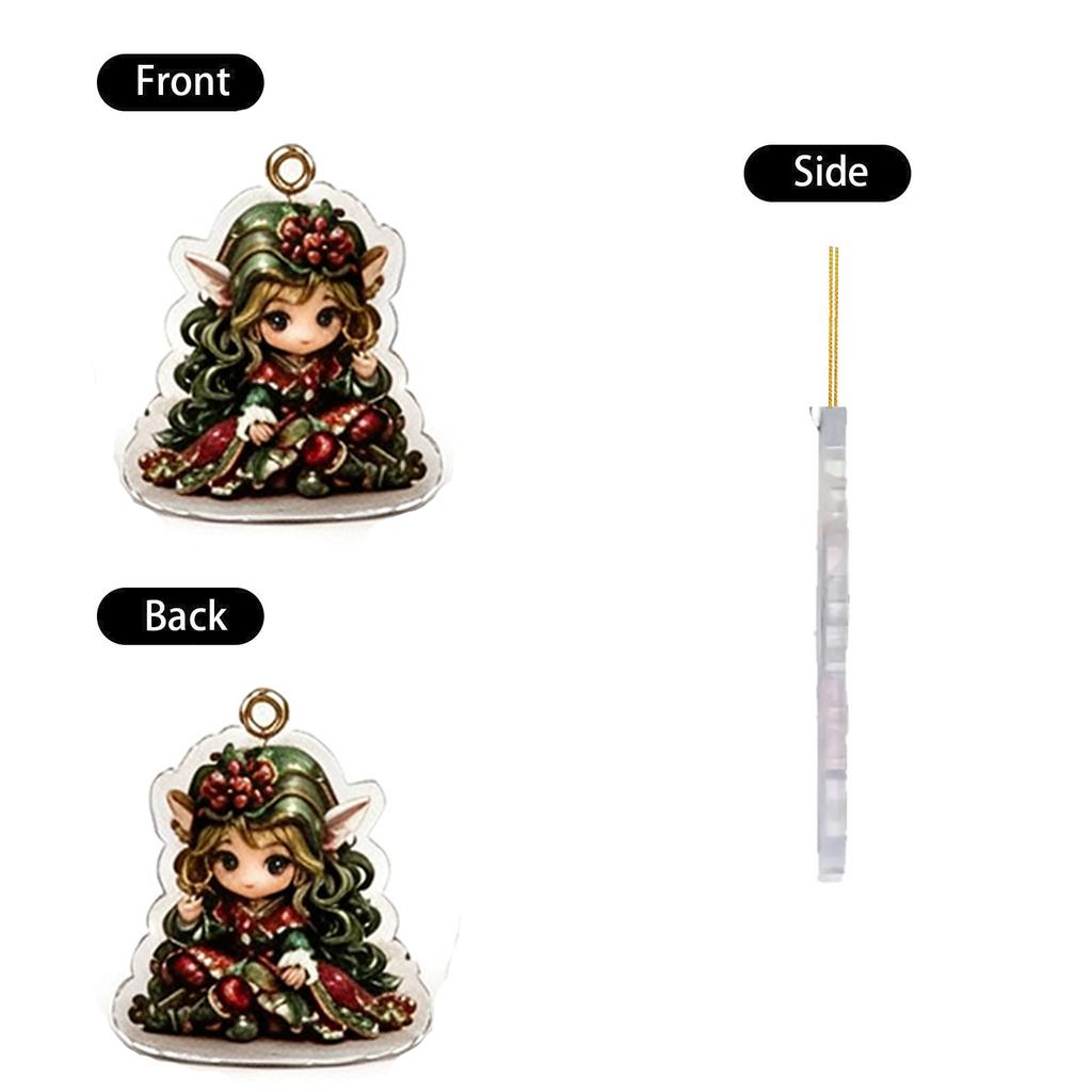 Christmas Advent Calendar with Ornaments - Countdown Gift in Acrylic Display Box for Holiday Decoration