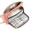 Astuccio per penne per bambini Borsa per cosmetici con doppia cerniera per cancelleria scolastica Grande capacità