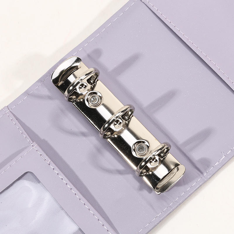 Leichtes Mini Kpop Fotokarten Ordner Cover Buch Loseblatt Leder Kleines Fotoalbum für Organizer Trading Cards Spielkarten