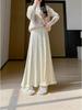Autumn/Winter 2025 Women's High Waist Knit Pleated A-line Skirt with Tassels