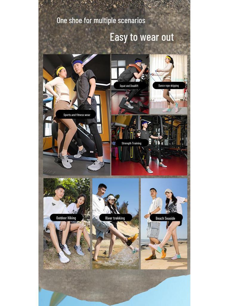 Męskie i Damskie Antypoślizgowe Buty do Wody do Canyoningu, na Plażę i do Nurkowania - Odporne na Zarysowania, Szybkoschnący Design.