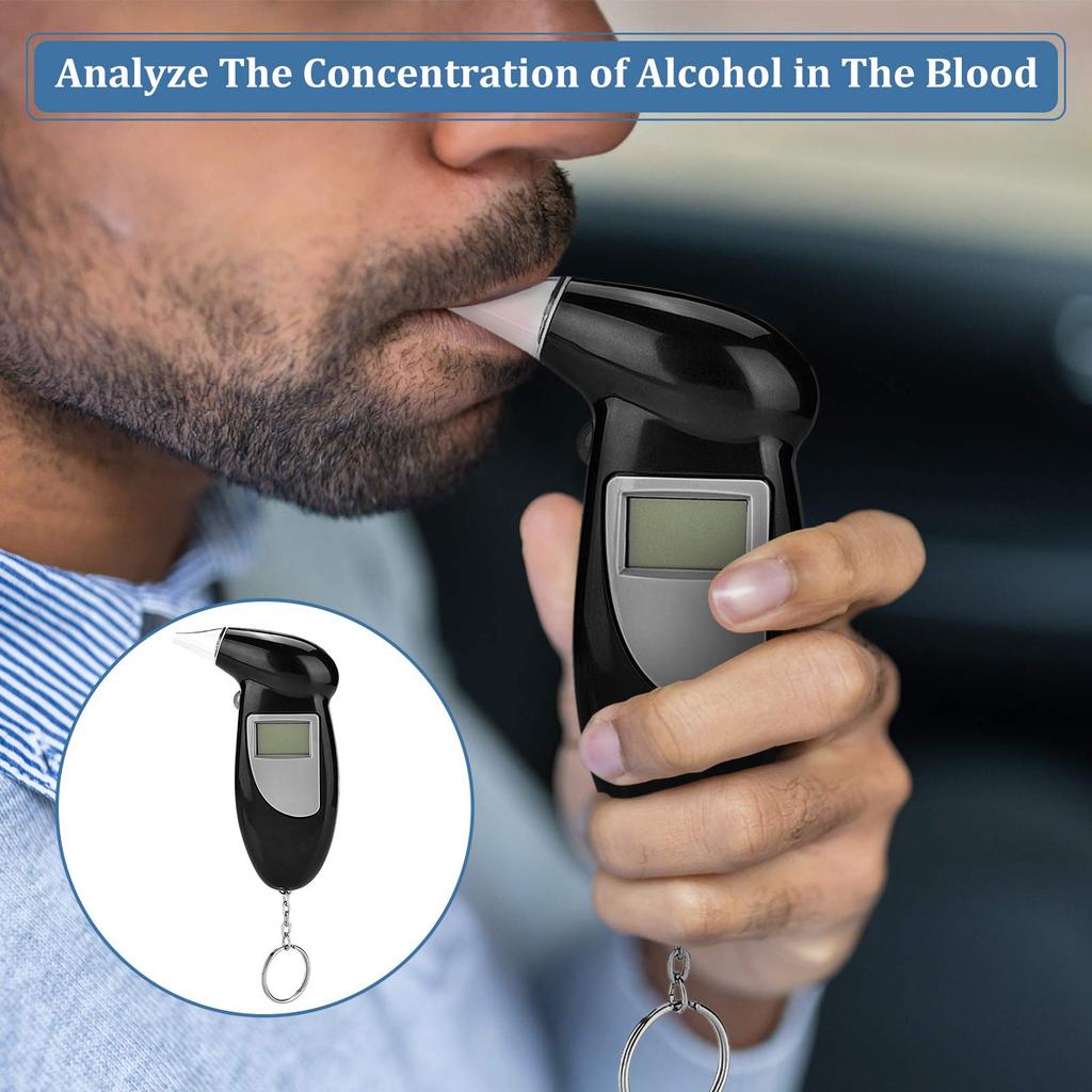 Portable Breath Alcohol Tester Handheld Breathalyzer Alcotest Alcohol Test Tools Backlight Digital Set Car Accessories Universal