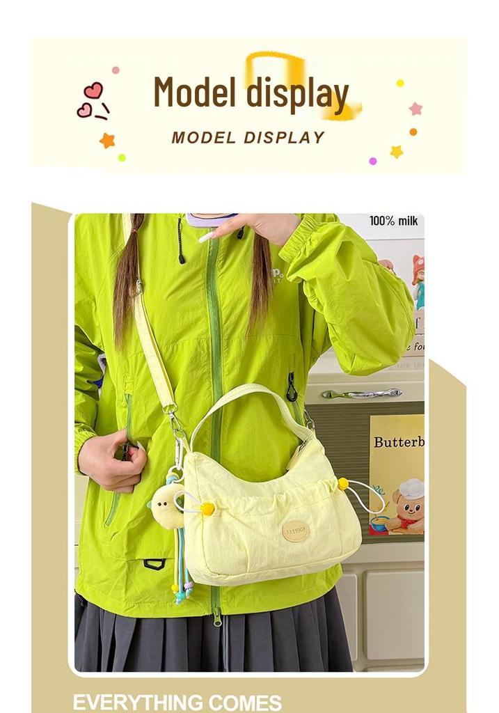 Japanese INS Style Soft Girl Crossbody Bag – Lightweight, Cute, Versatile Mini Dumpling Bag for Students