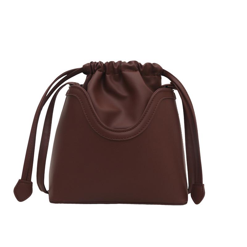 Chic Pu Leather Bucket Bag For Women With Trendy Design Versatile For Urban Minimalist Fashion