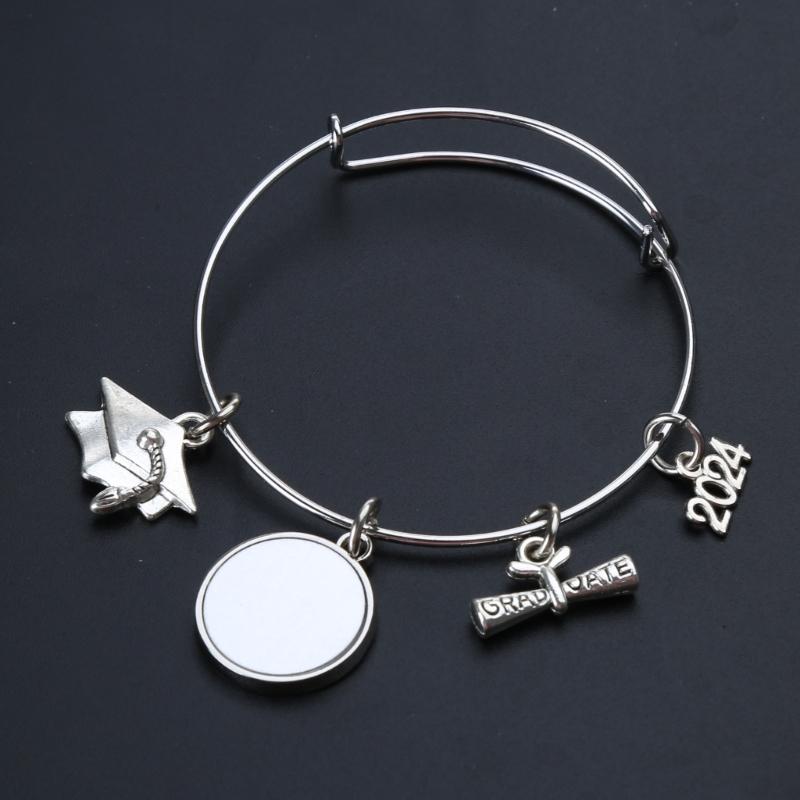 2023 Graduation Bracelet Gifts Sublimation Blank Photo Bracelets Blank Base Bracelets for Jewelry Making DIY Bracelets