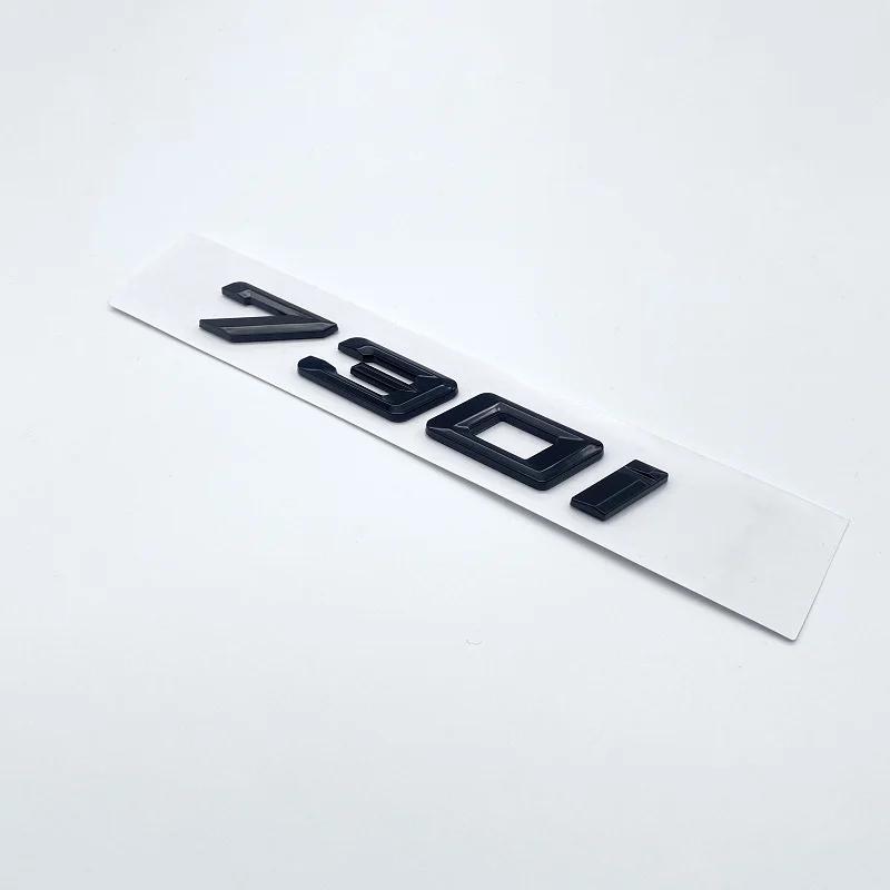 New Font Numbers Letters 730i 740i 745i 750i 760i Top ABS Emblem for BMW 7 Series Car Trunk Nameplate Logo Sticker Black Chrome