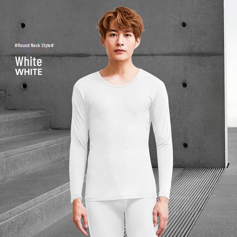 Men's Ultra-Thin Modal V-Neck Slim Fit Autumn Base Layer Set, Warm and Plus Size.