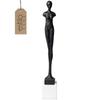 Moderní dekorativní socha Vysoká 43 cm - Černá kovová figurka ženy