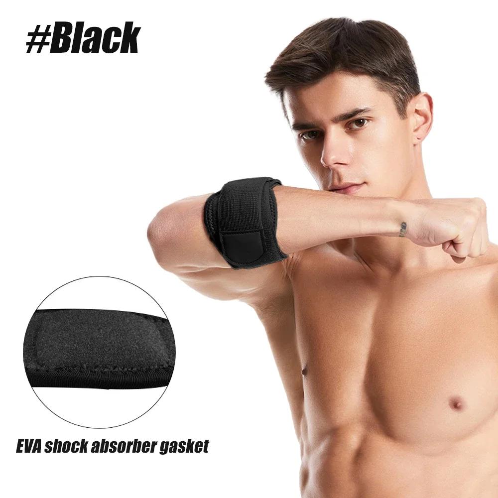 1Pc Elbow Brace With Eva Pad Support For Forearm Tension Relief, Adjustable Elbow Strap Pressure Band For Tennis Golfer Baseball