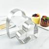 3Pcs/set Stainless Steel Love/Round/Flower Mousse Ring Mold Cheese Dessert Biscuit Cake Mold Flower Cake Cutter Baking Tools