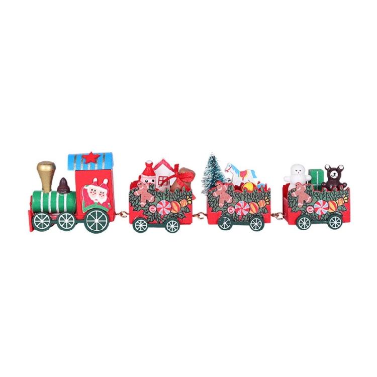 

Gifts Xmas Happy Home New Year Merry Noel Wooden/Plastic Train Kid Decoration