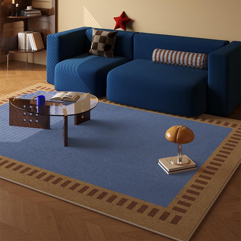 

VIKAMA Vintage Circle Pile Carpet Living Room 2025 New Light Luxury Sofa Coffee Table Restaurant Floor Mat Home Decoration 80x120cm 31x47inch