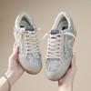 2025 New Korean Dongdaemun Soft Leather Sequins Do Old Stars Small Dirty Shoes Casual Sports Comfortable Dirty Shoes Women