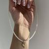 New Irregular Choker Vintage Zircon Heart Pendant Necklace For Women Female Pink & white Stone Chain Valentine's Gift N0548