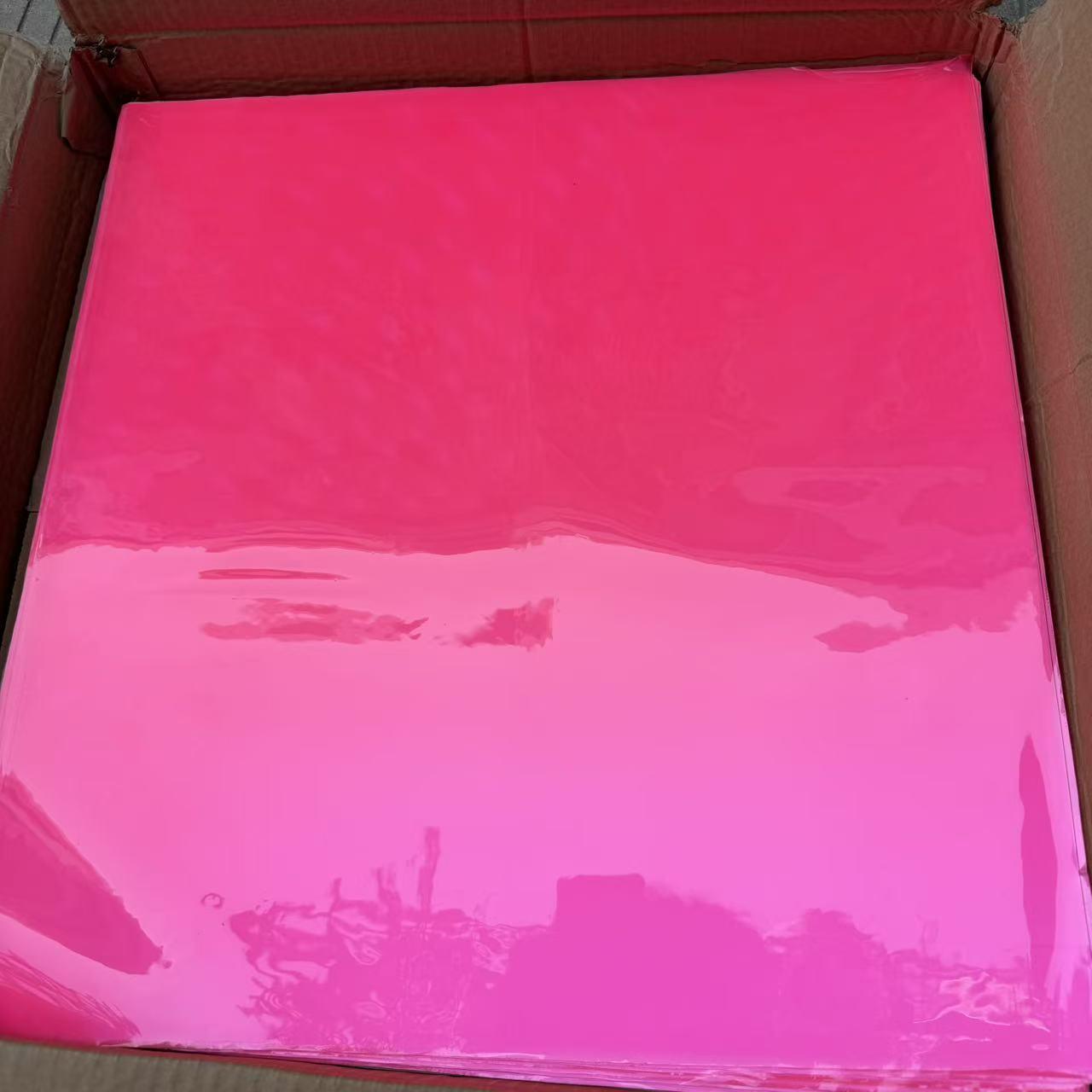 Pink Eco-friendly Waterproof Reflective Film: High Brightness, Luminous, Nighttime Warning, Engineering Grade 47cm x 49cm Pink Material