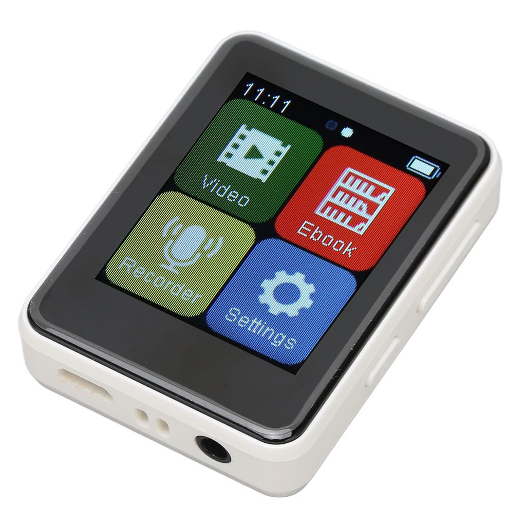 MP3 Player Bluetooth 5.0 Intelligent HD Noise Reduction FM Radio Electric Book 1.8inch Full Touchscreen MP3 Player